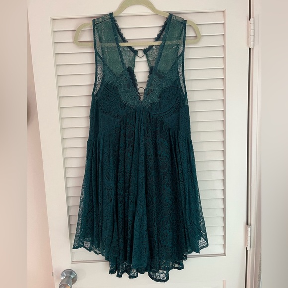 Free People Teal Lace Dress - Picture 2 of 2